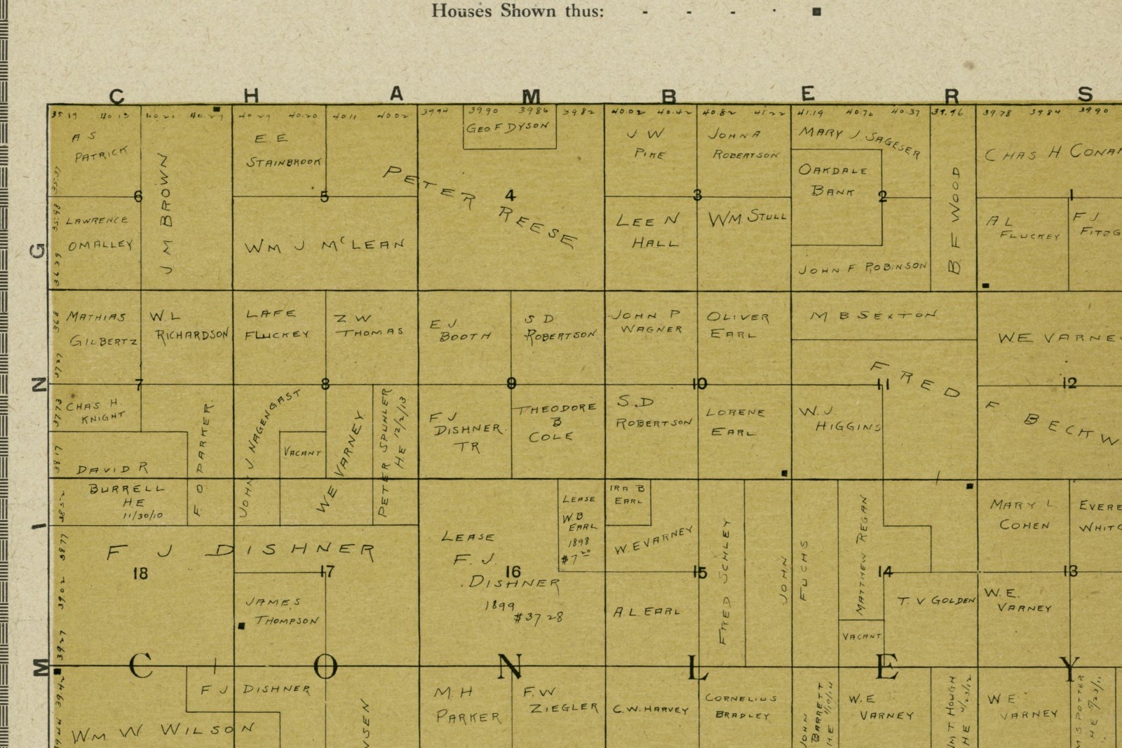 Six Oaks Ranch Property Map — finished commissioned map, photographed or scanned