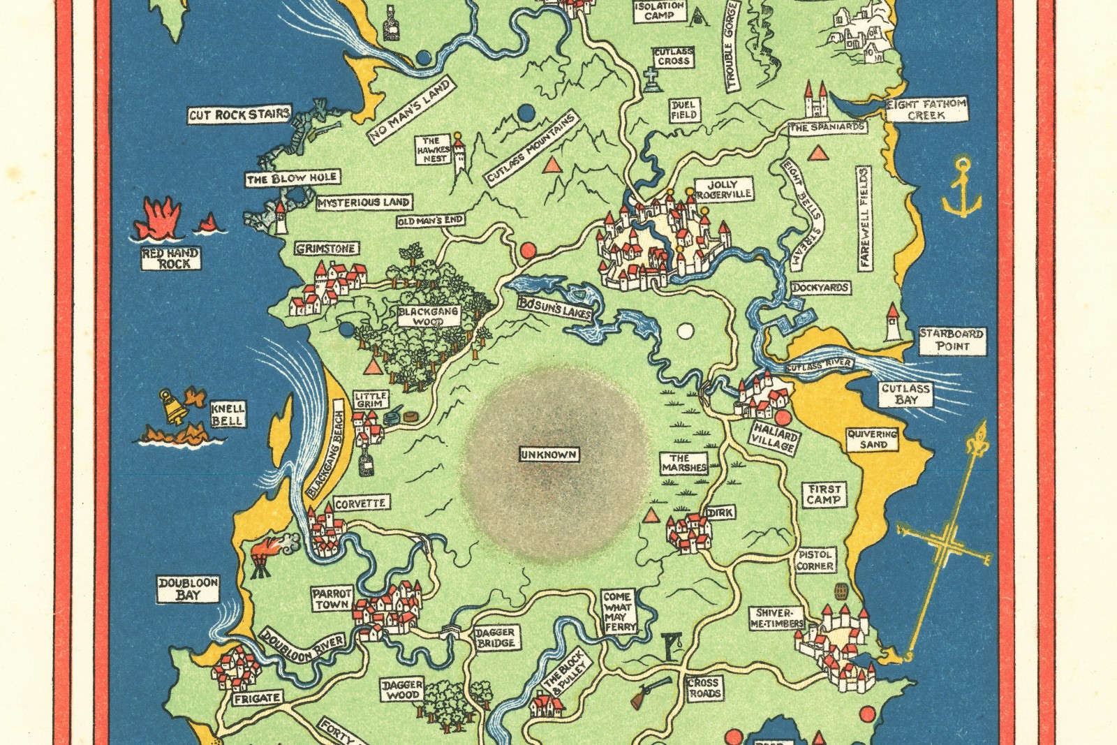 Where the Wild Things Roam — Nursery Map — finished commissioned map, photographed or scanned
